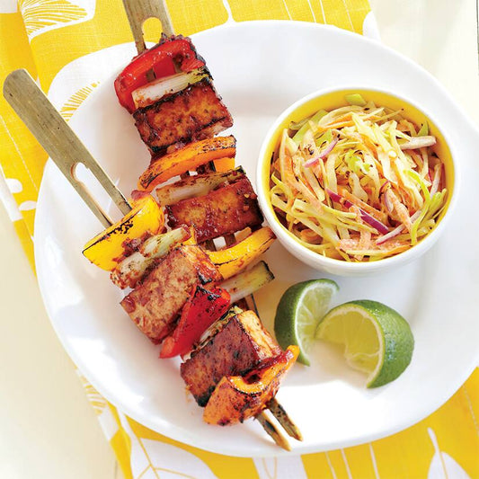 Recette de brochettes de Tofu Jamaïquain