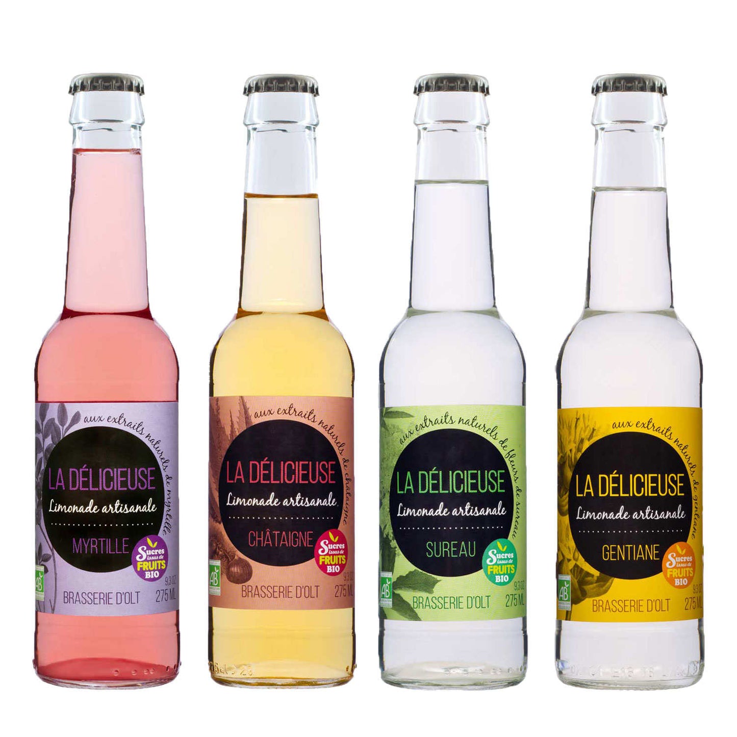 Assortiment de 4 limonades bio artisanales Brasserie d'Olt