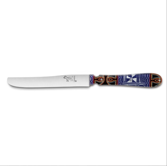 Couteau CHIEN® Manche Impression NDOP Gaoura bleu blanc rouge noir