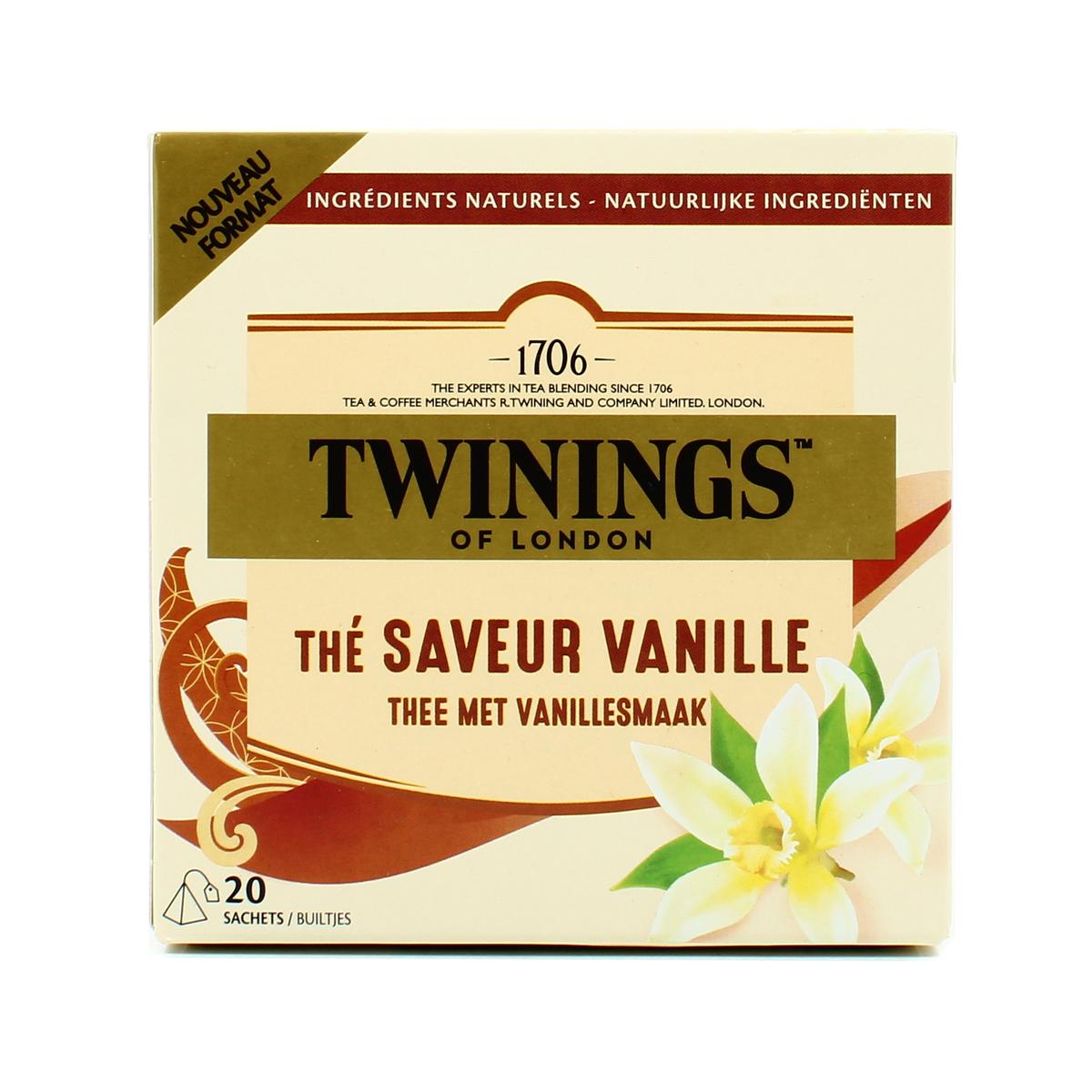 Thé saveur vanille 20 sachets TWININGS