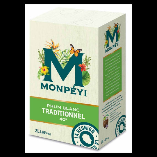 Rhum blanc traditionnel 40° Bib 2L Monpéyi