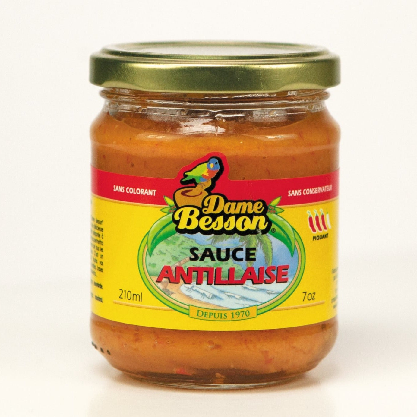 Sauce antillaise 170g Dame Besson - Lot de 6