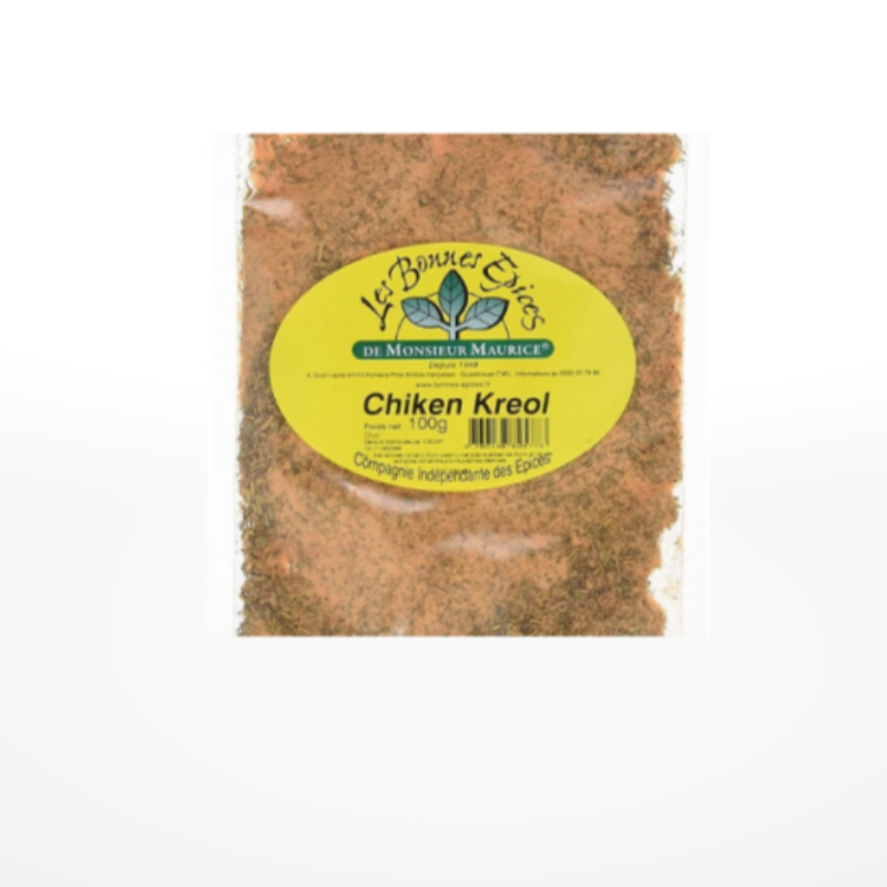 Caractéristiques Volume 100 g Origine Guadeloupe Ingrédients sel, lactose, thym, basilic, romarin, marjolaine, ail, laurier, échalote, coriandre, poivre, paprika.Allergène: lactose Se marie bien avec Viandes blanches Date limite de consommation Longue
