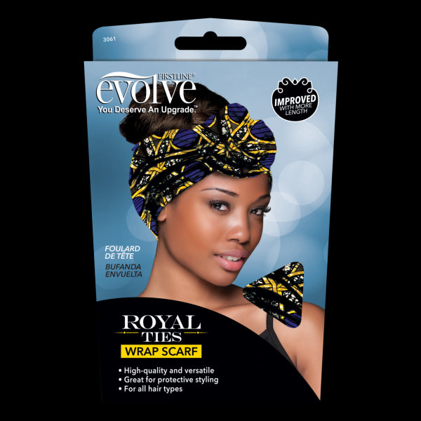 Foulard de tête BLEU ROYAL TIES WRAP SCARF (Evolve)