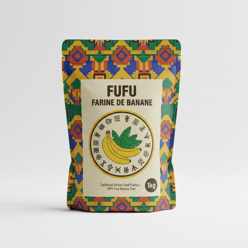 Fufu Farine de Banane Plantain (Vrai Foutou) – 1kg