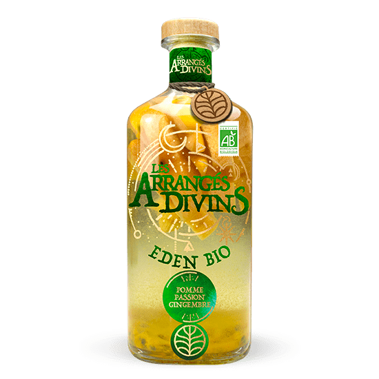 Rhum eden bio LES ARRANGES DIVINS Pomme Passion Gingembre 70cl