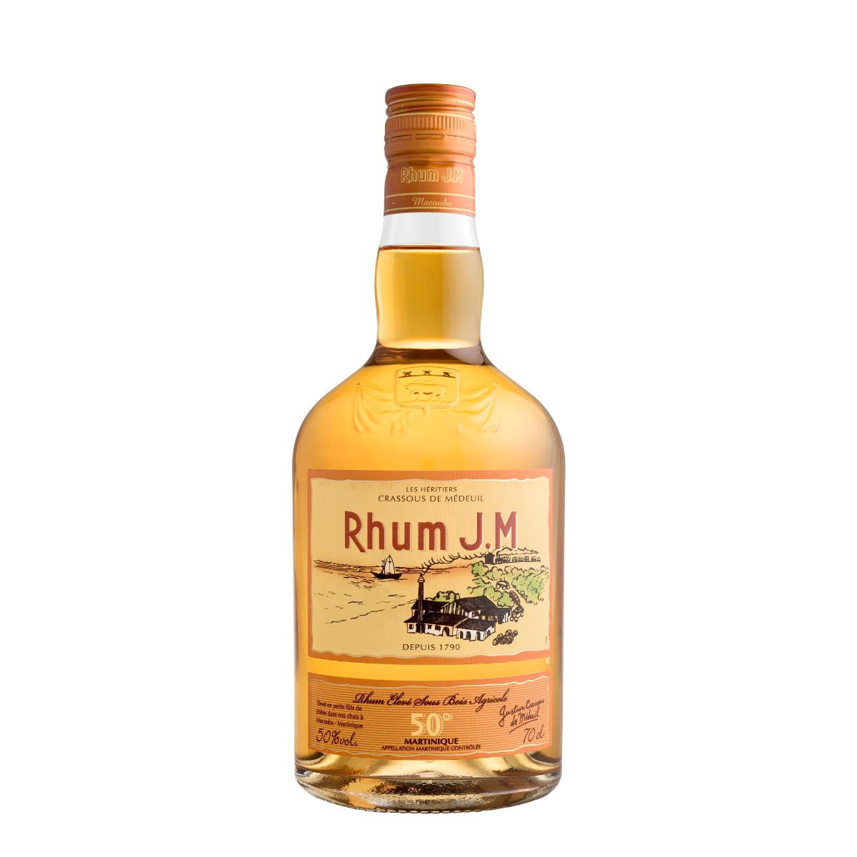 Rhum J.M Ambré élevé sous bois 50°