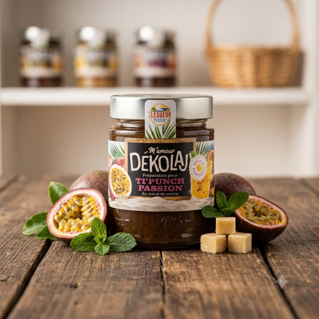 Confiture M'Amour Préparation p'tit punch passion Dekolaj 300g