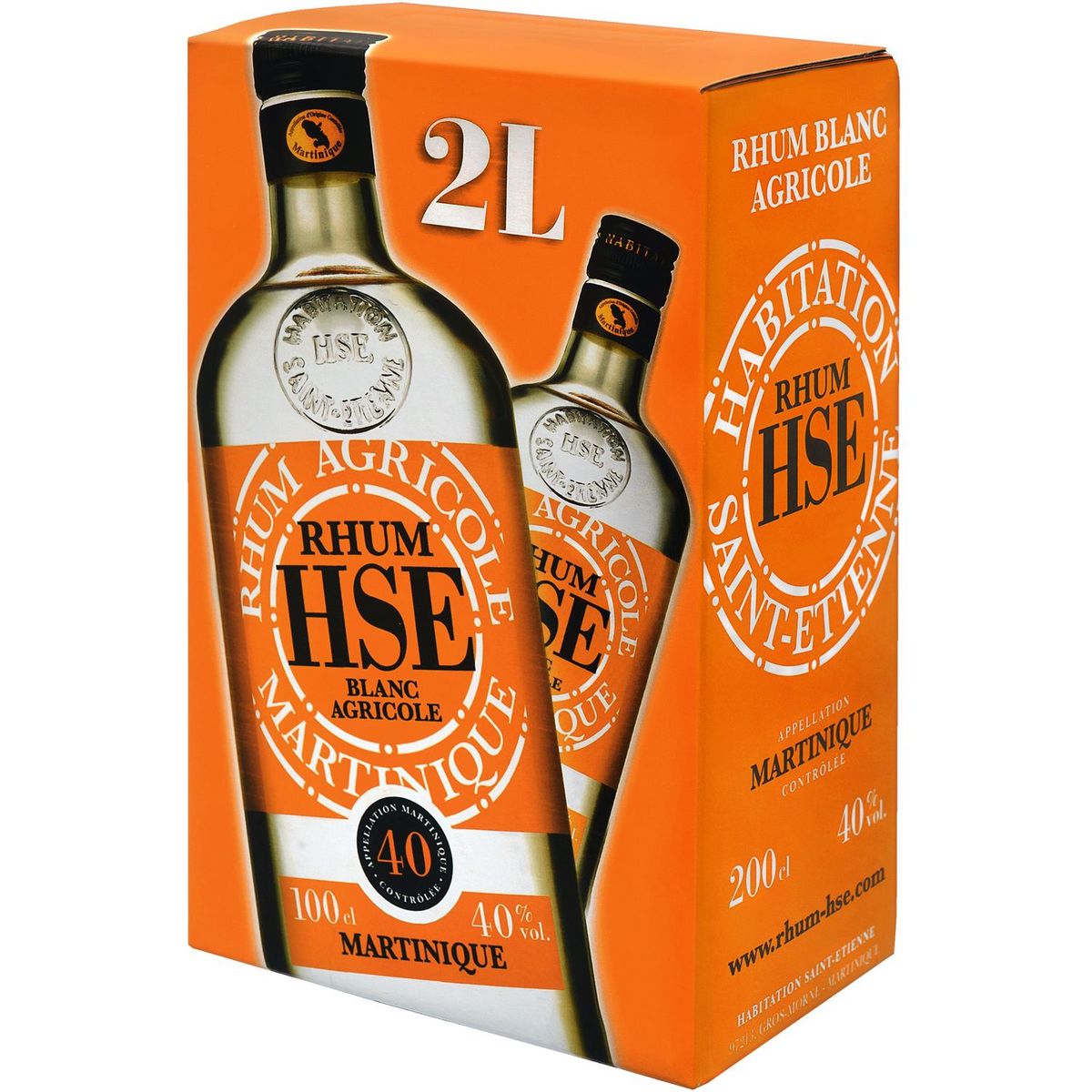 Rhum HSE Blanc 40° Cubi 2 L