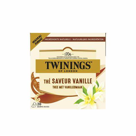 Thé saveur vanille 20 sachets TWININGS