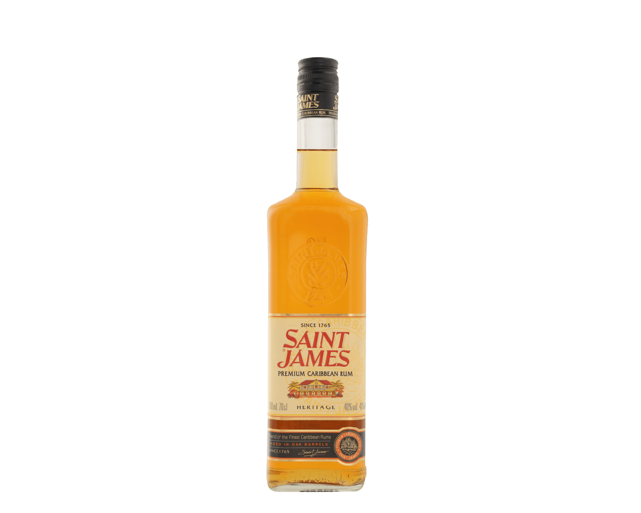 Rhum ambré Saint James Heritage 40° 70cl