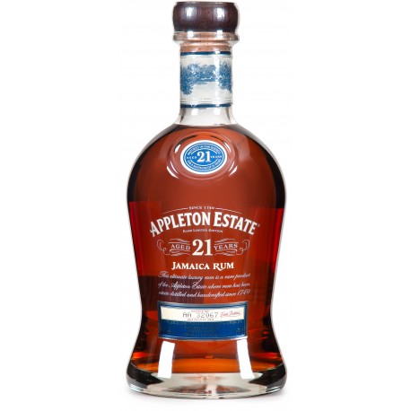 APPLETON ESTATE - 21 ans, rhum vieux 70cl 43° - Jamaïque