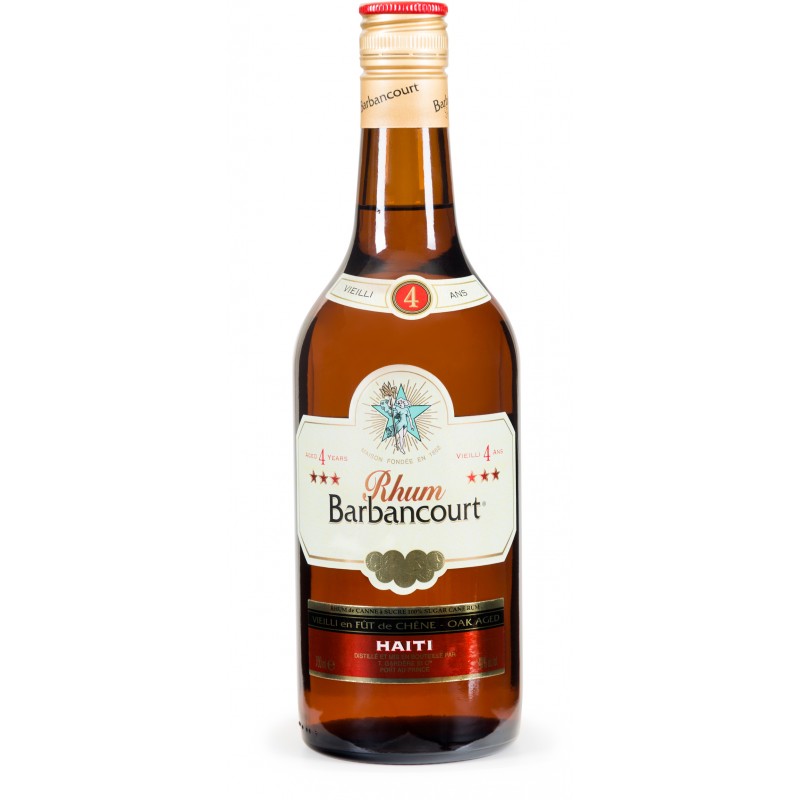 Rhum Barbancourt d'Haïti 3 étoiles 4 ans 43° 70cl