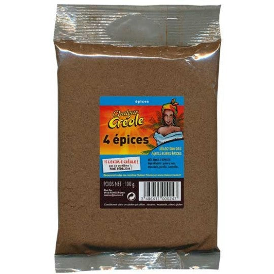 Mélange de 4 épices Chaleur Créole 100g