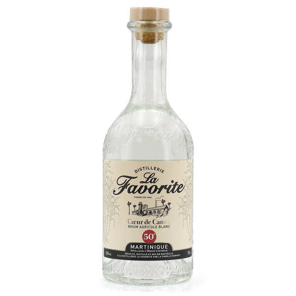 Rhum agricole blanc La Favorite Cœur de canne 50° 1L