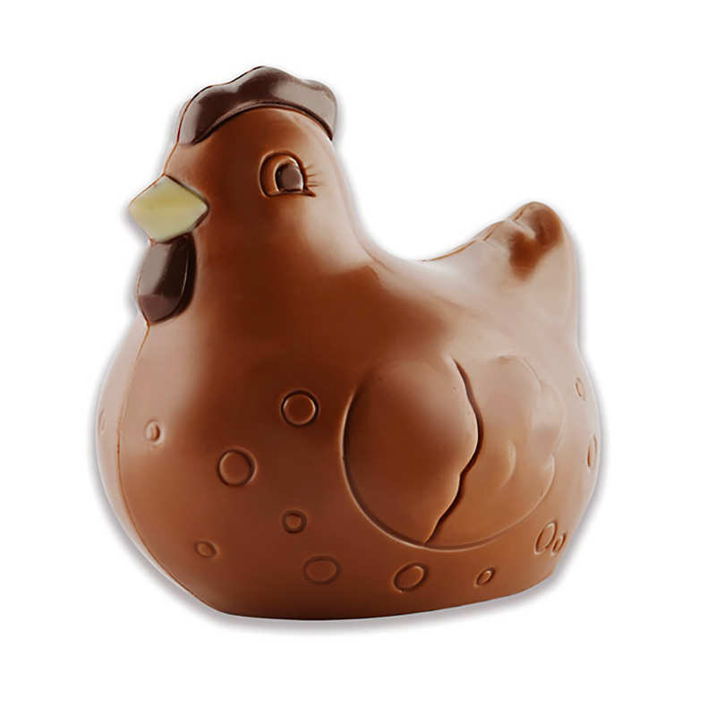 Poule Clarisse en chocolat au lait