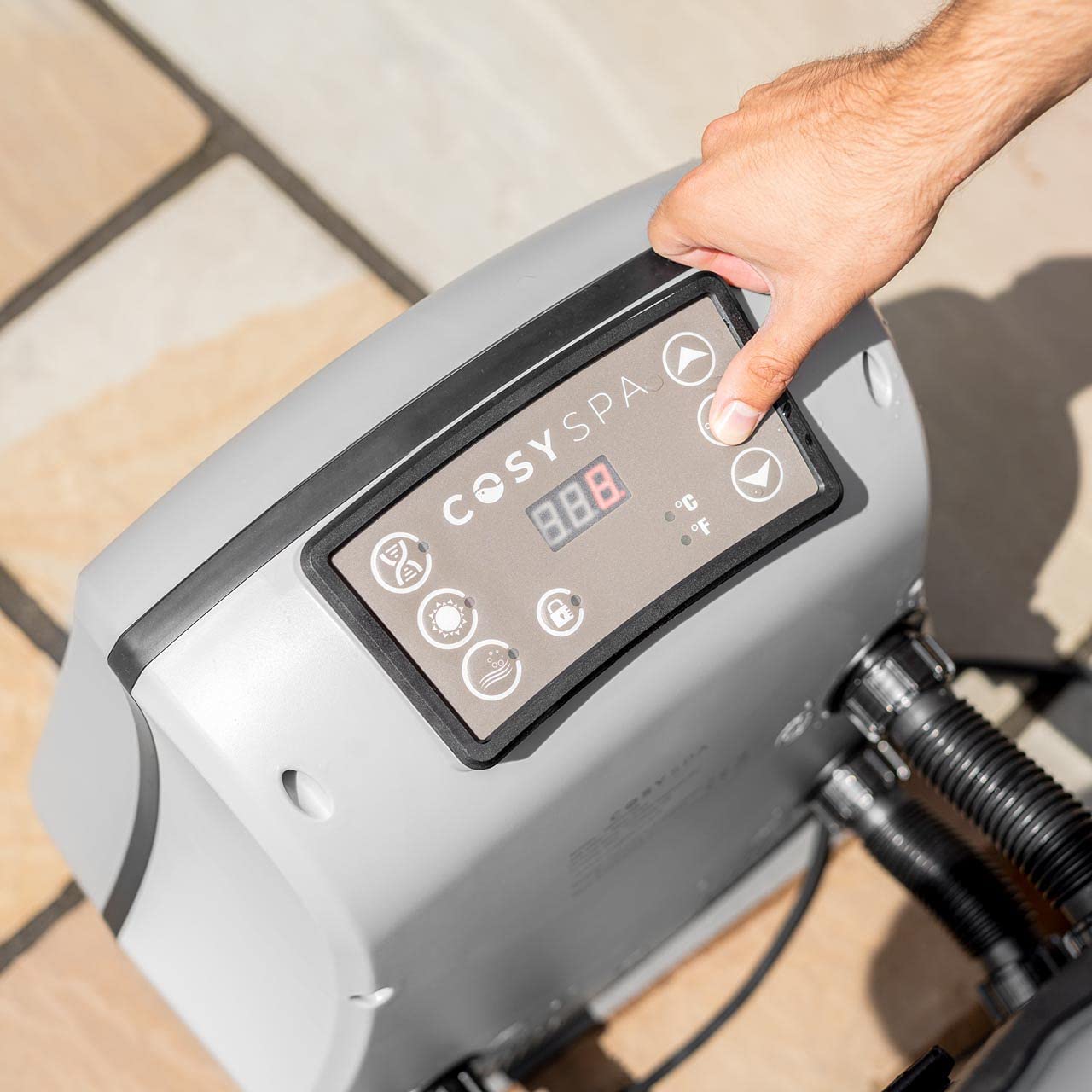 CosySpa Bain à Remous Gonflable – Spa Portable pour Usage Extérieur - Chauffage Rapide (2-4 Places)