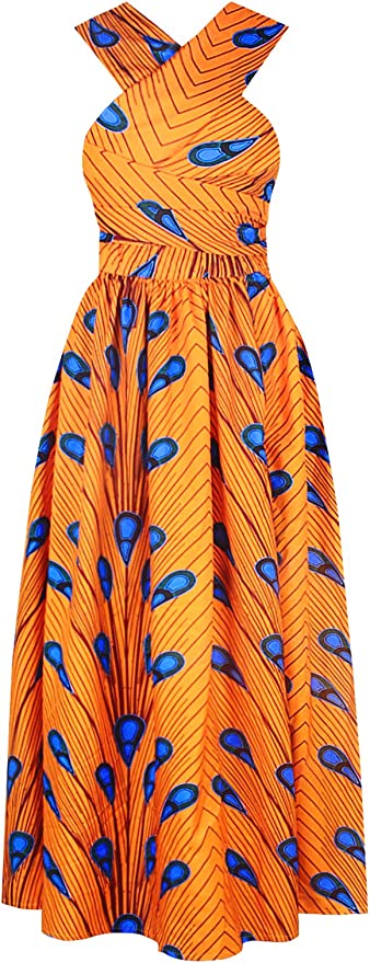 Robe Imprimée Wax Grande Taille Afrique Jaune