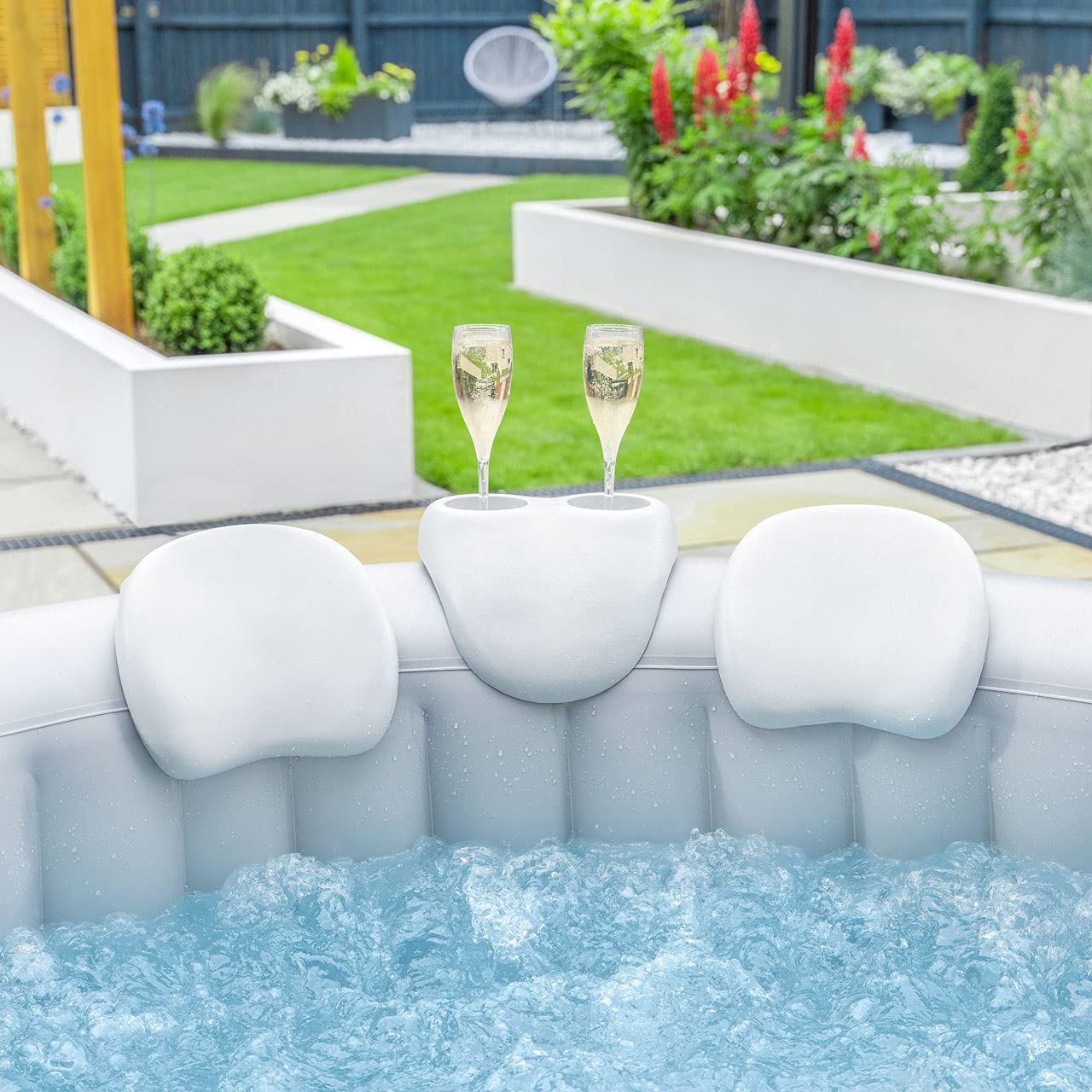 CosySpa Bain à Remous Gonflable – Spa Portable pour Usage Extérieur | 4 à 6 Places – Chauffage Rapide (4-6 Places)