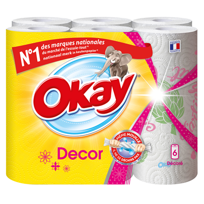 Essuie-tout Décor x 6 Okay
