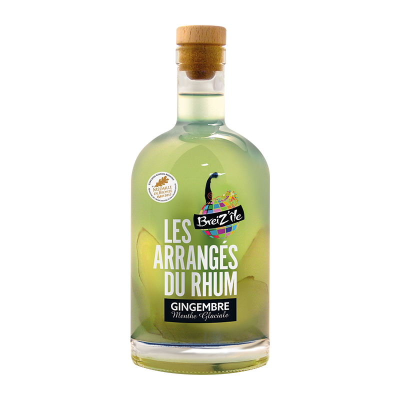 Rhum arrangé Breiz'île Gingembre Menthe Glaciale 70cl 42°