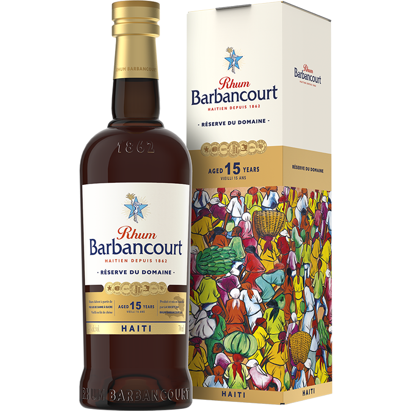 Rhum Barbancourt - hors d'âge - RÉSERVE DU DOMAINE - 15 ANS - 75CL - 43° nouveau packaging
