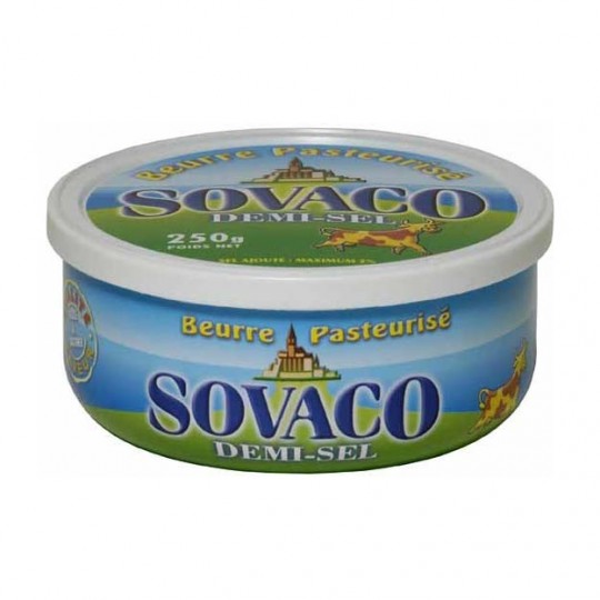 Beurre pasteurisé demi-sel Sovaco – Antilles sur Tarn