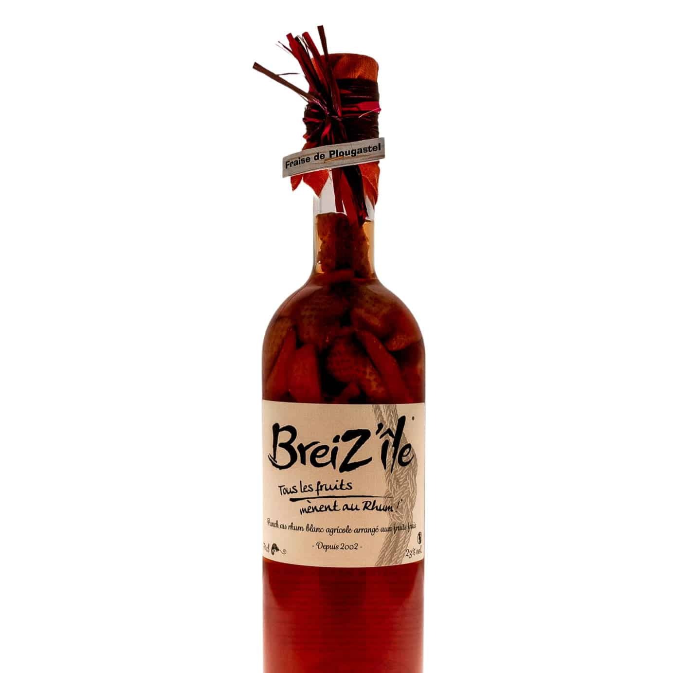 Rhum arrangé Breiz'île Fraise de Plougastel 70cl 23°
