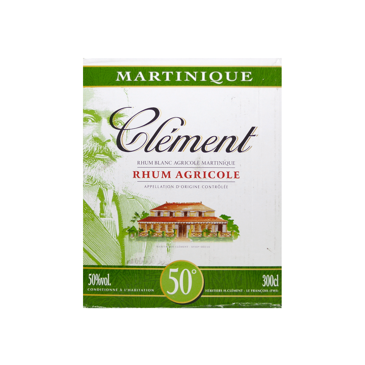 Rhum Clément blanc 50° cubi 3 L