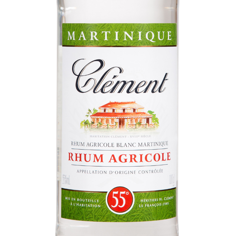 Rhum blanc agricole Clement 55° 1L Martinique
