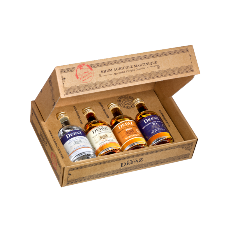 Coffret Depaz Dégustation mignonnettes 4 x 5cl Martinique