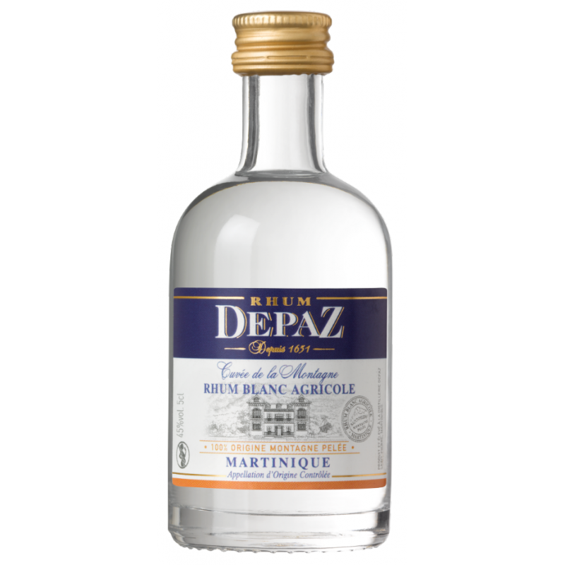 Rhum Blanc Depaz Cuvée de la Montagne mignonette 45° Martinique