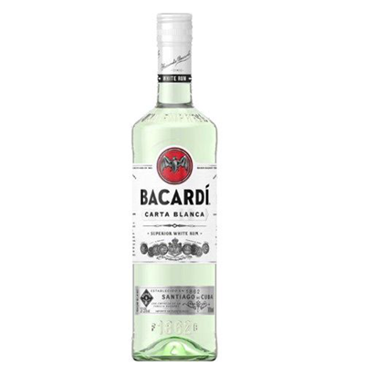 Rhum blanc Bacardi 37.5%vol - 70cl