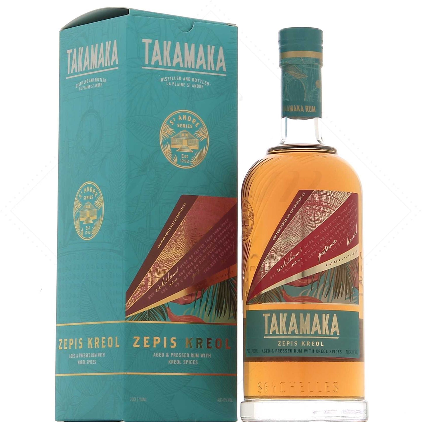 Rhum Vieux TAKAMAKA ZEPIS KREOL - 43° - 70CL