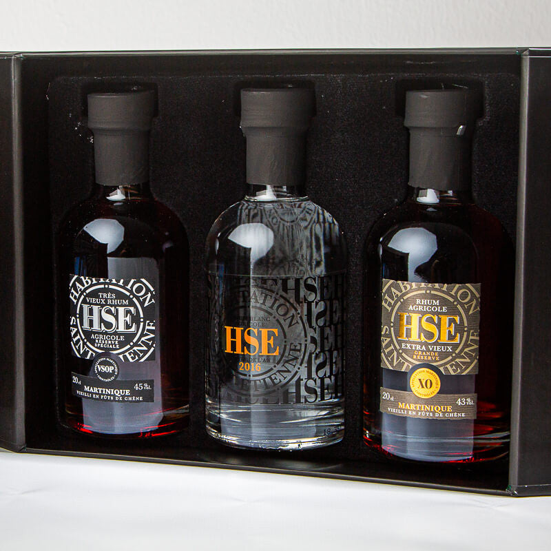 Rhum HSE - Coffret Dégustation - BLANC 2016 - VSOP - XO - 3x20cl