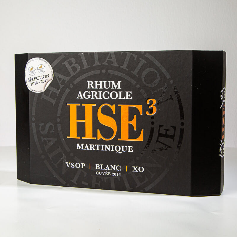 Rhum HSE - Coffret Dégustation - BLANC 2016 - VSOP - XO - 3x20cl