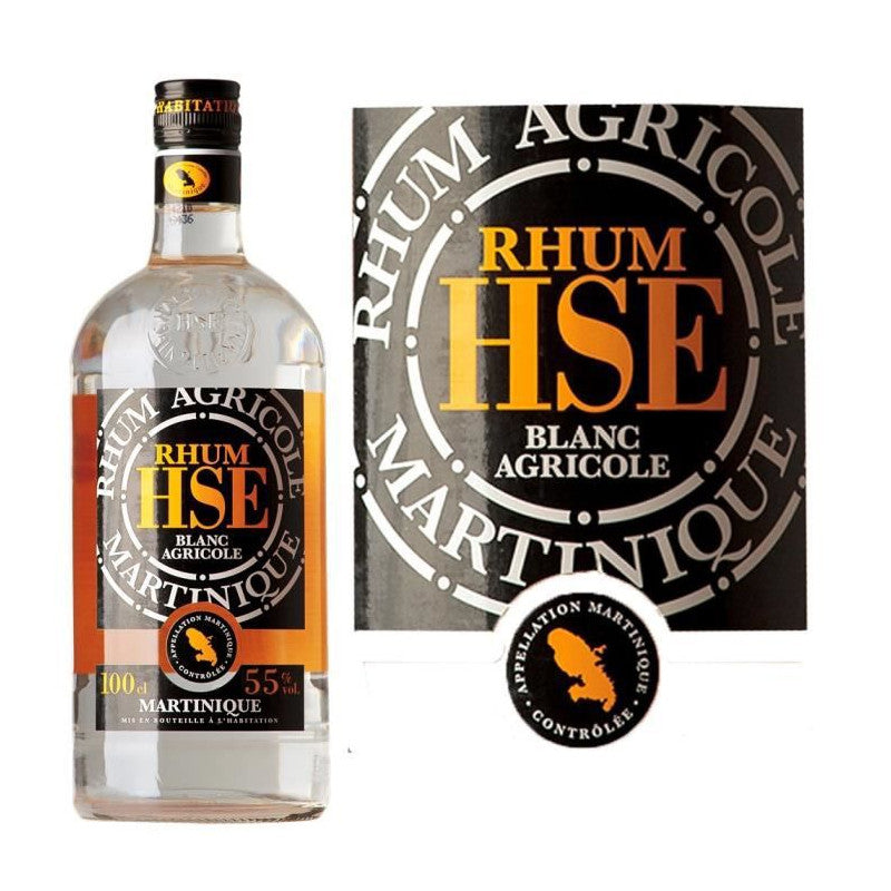 Coffret Cadeau box de Rhum Blanc HSE 55° 1L