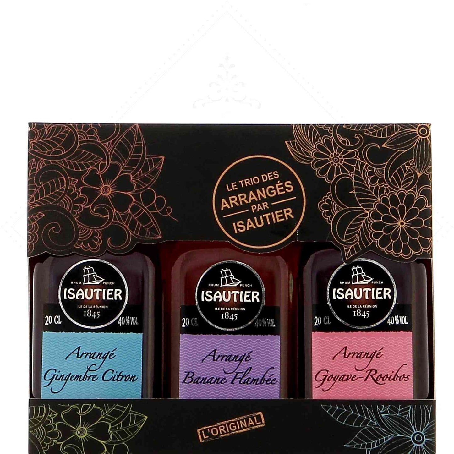 Coffret Rhum arrangés 3 x 20cl 40° ISAUTIER