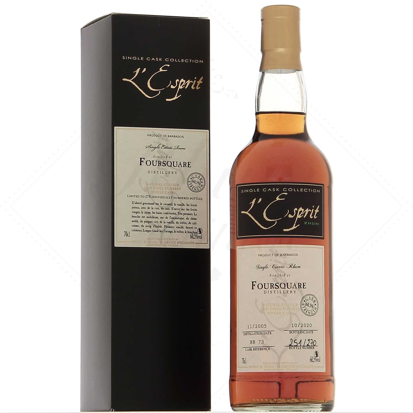 Rhum L’Esprit Rhum Foursquare 2005-2020 60,5°