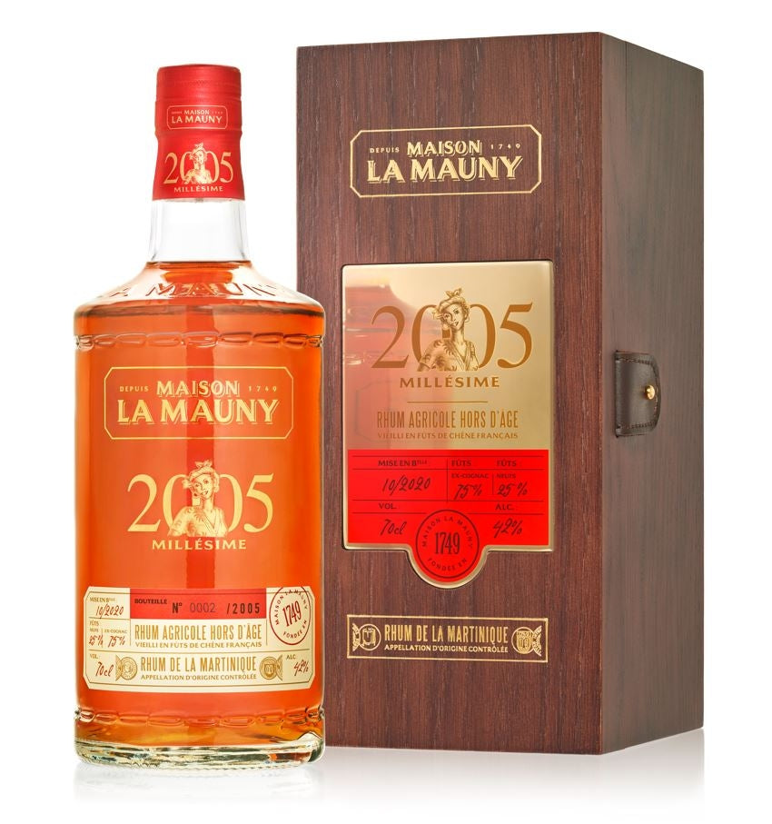Rhum Maison La Mauny Rhum Vieux Millésime 2005 étui 42° 70 cl Martinique