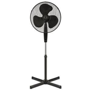 OCEANIC Ventilateur sur pied 45 Watts - Diamètre 40 cm - Hauteur réglable - Oscillation - Noir
