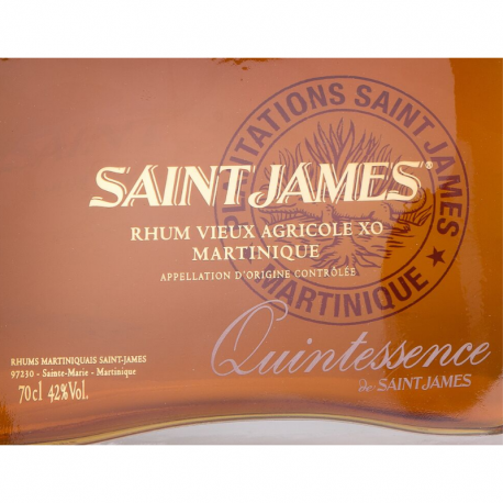 Rhum SAINT JAMES - Quintessence, rhum vieux agricole AOC 70cl 42° - Martinique