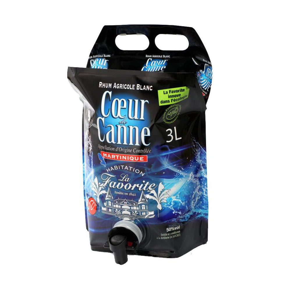 Cubi de Rhum agricole blanc La Favorite Cœur de canne 50° 300 CL