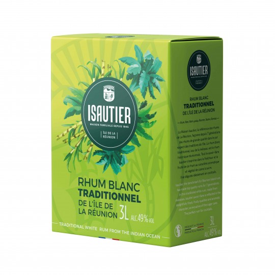 Rhum Traditionnel Isautier blanc 49° Cubi 3 L