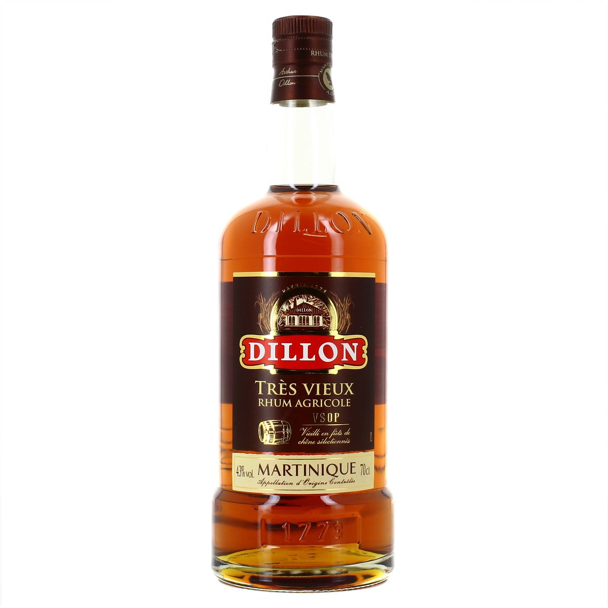 Rhum Dillon Très Vieux 43° 70 cl