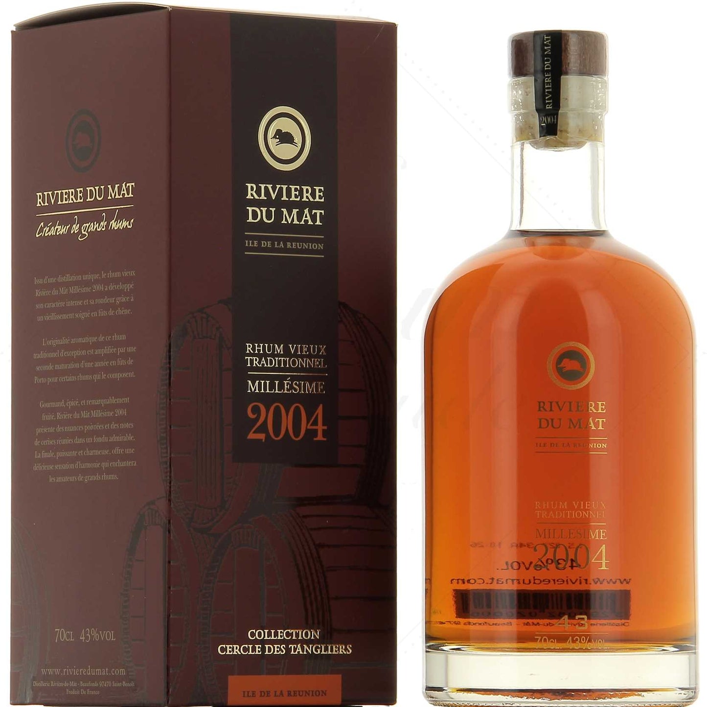 Rhum RIVIÈRE DU MAT- MILLÉSIME 2004 - 70CL - 43°