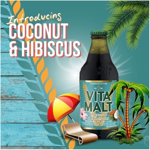 Vitamalt coco hibiscus bouteille 33cl