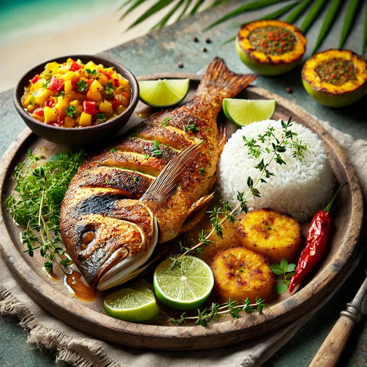 Poisson grillé au saveur antillaise