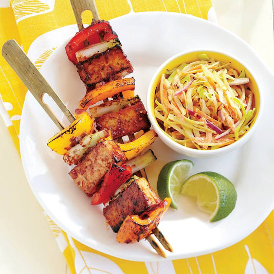 Recette de  brochettes de Tofu Jamaïquain