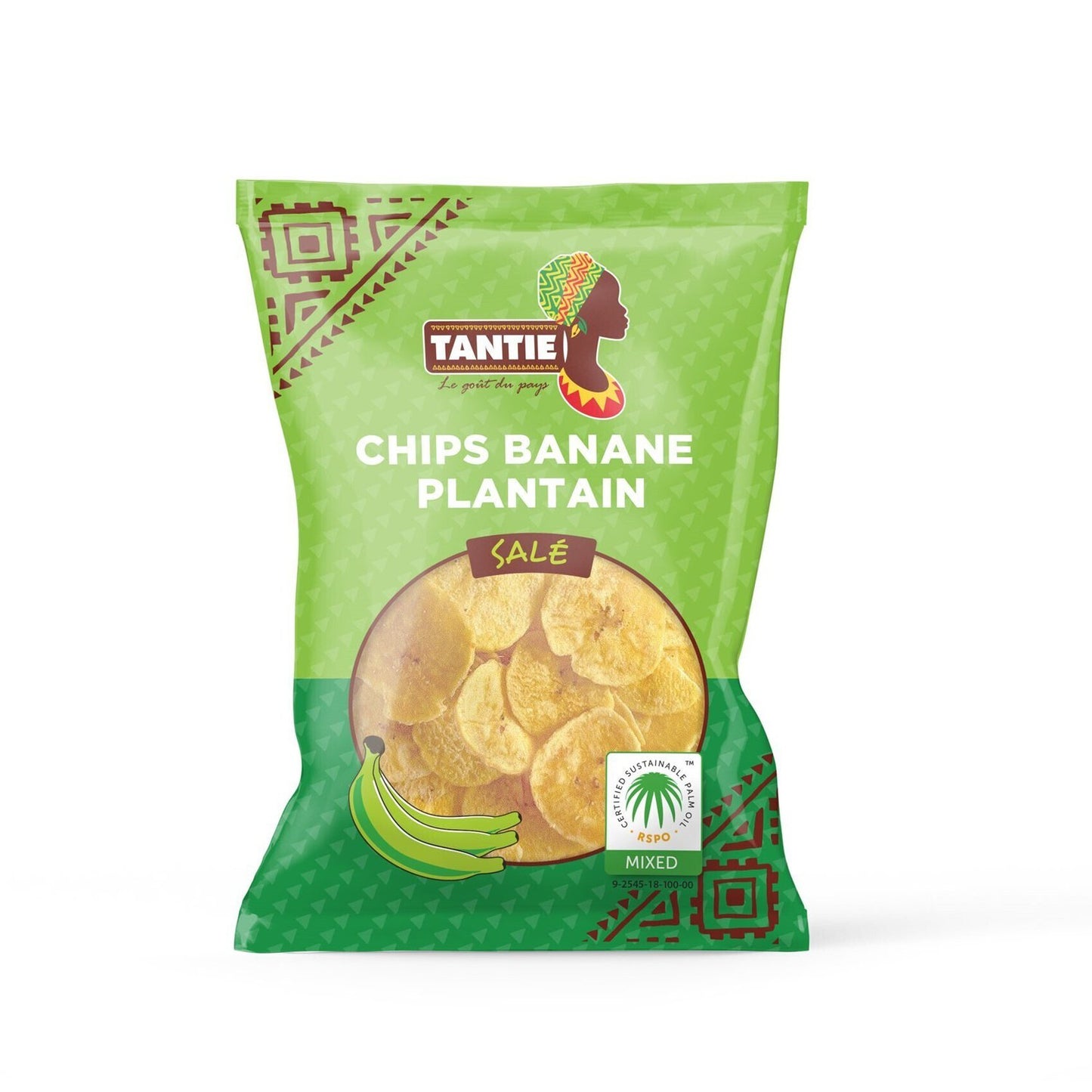 Chips Banane Plantain salés Tantie 85g
